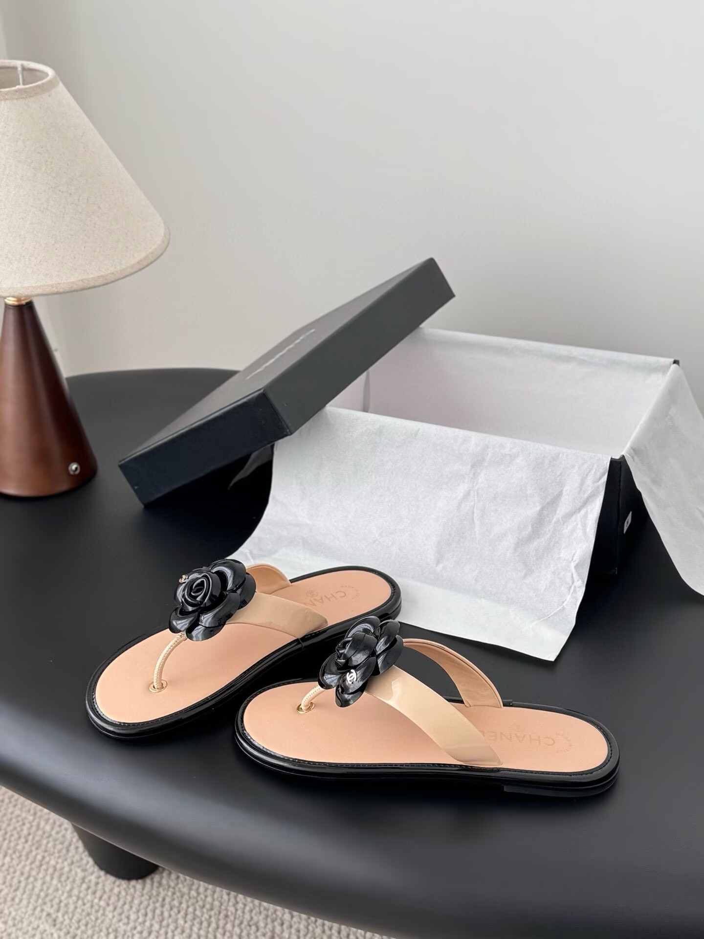 UA Chanel Thongs Slides