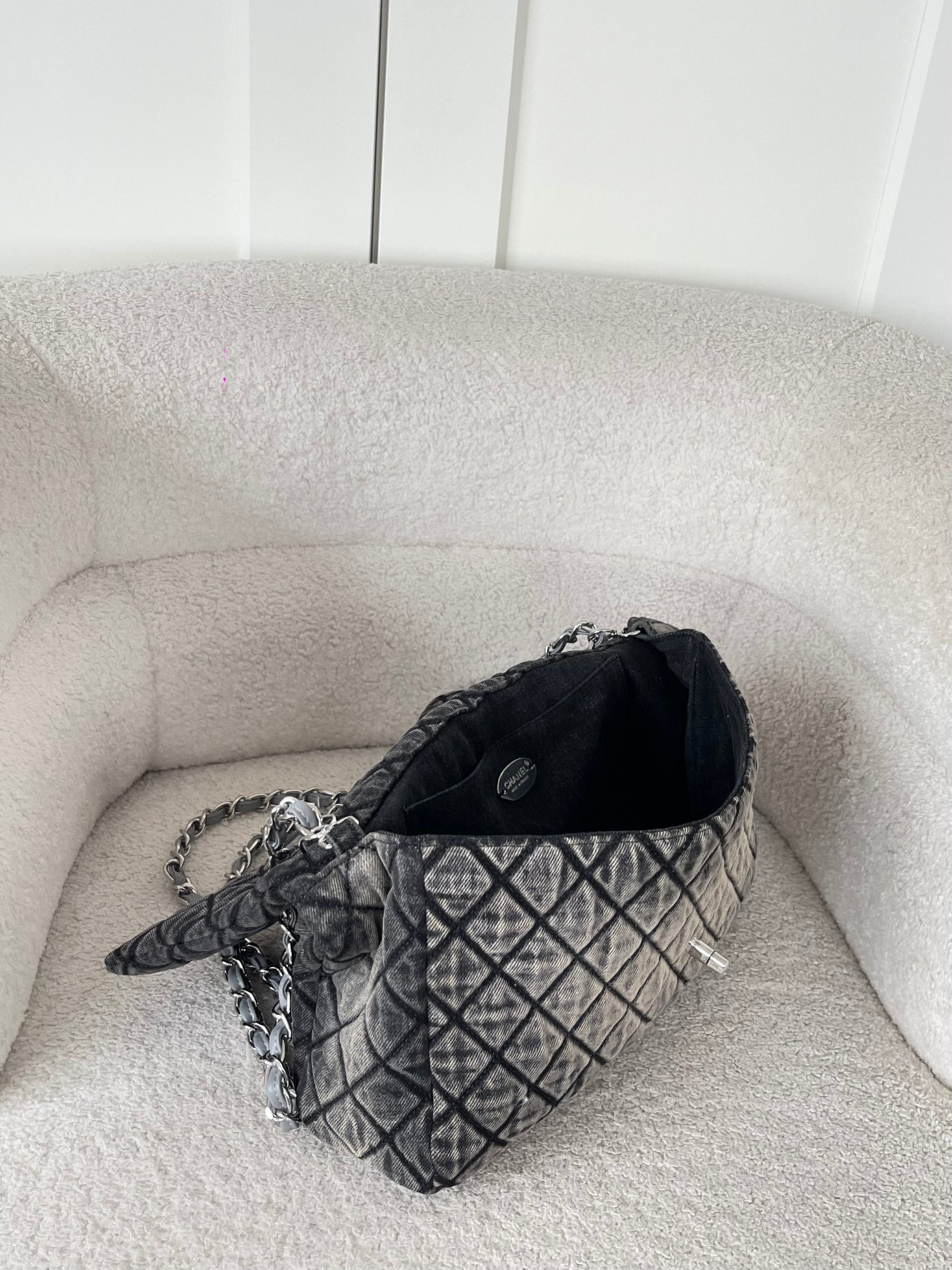 Chanel Denimpression Flap Bag 33x22x8cm