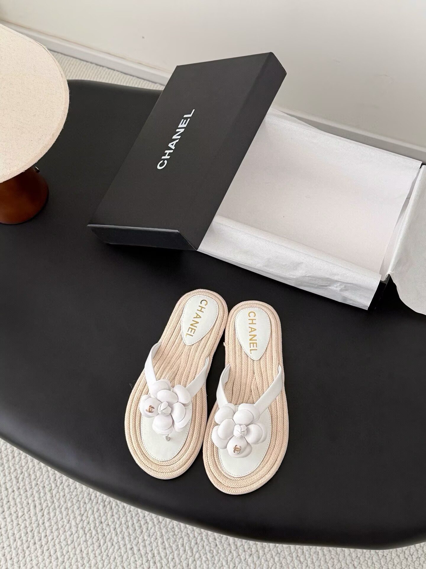 UA Chanel Thongs Slides