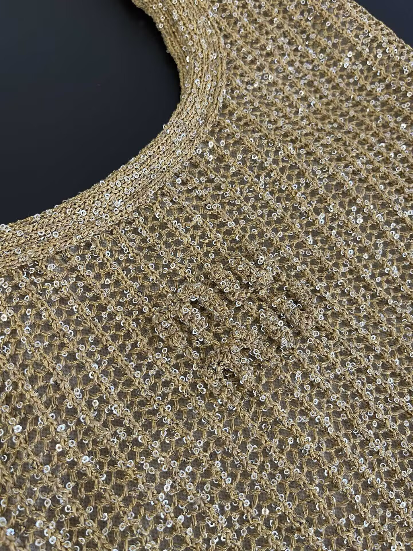 Miu Miu IVY Sequin Mesh Bag 40x35cm