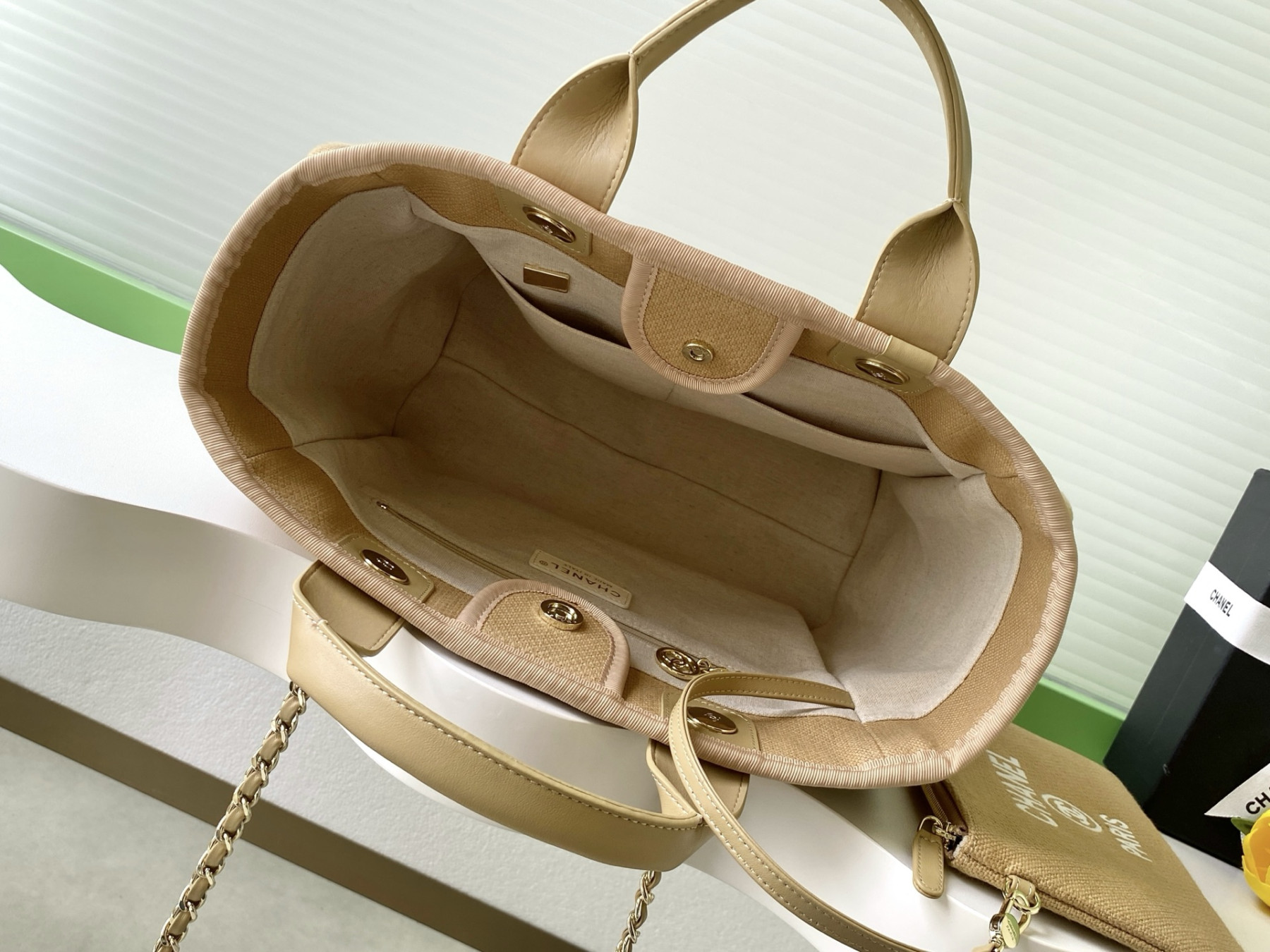 Chanel Deauville Tote Shopping Bag 33x22x13cm