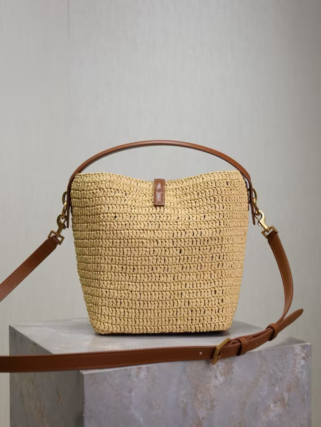 YSL LE 37 (raffia) 17x20x13cm