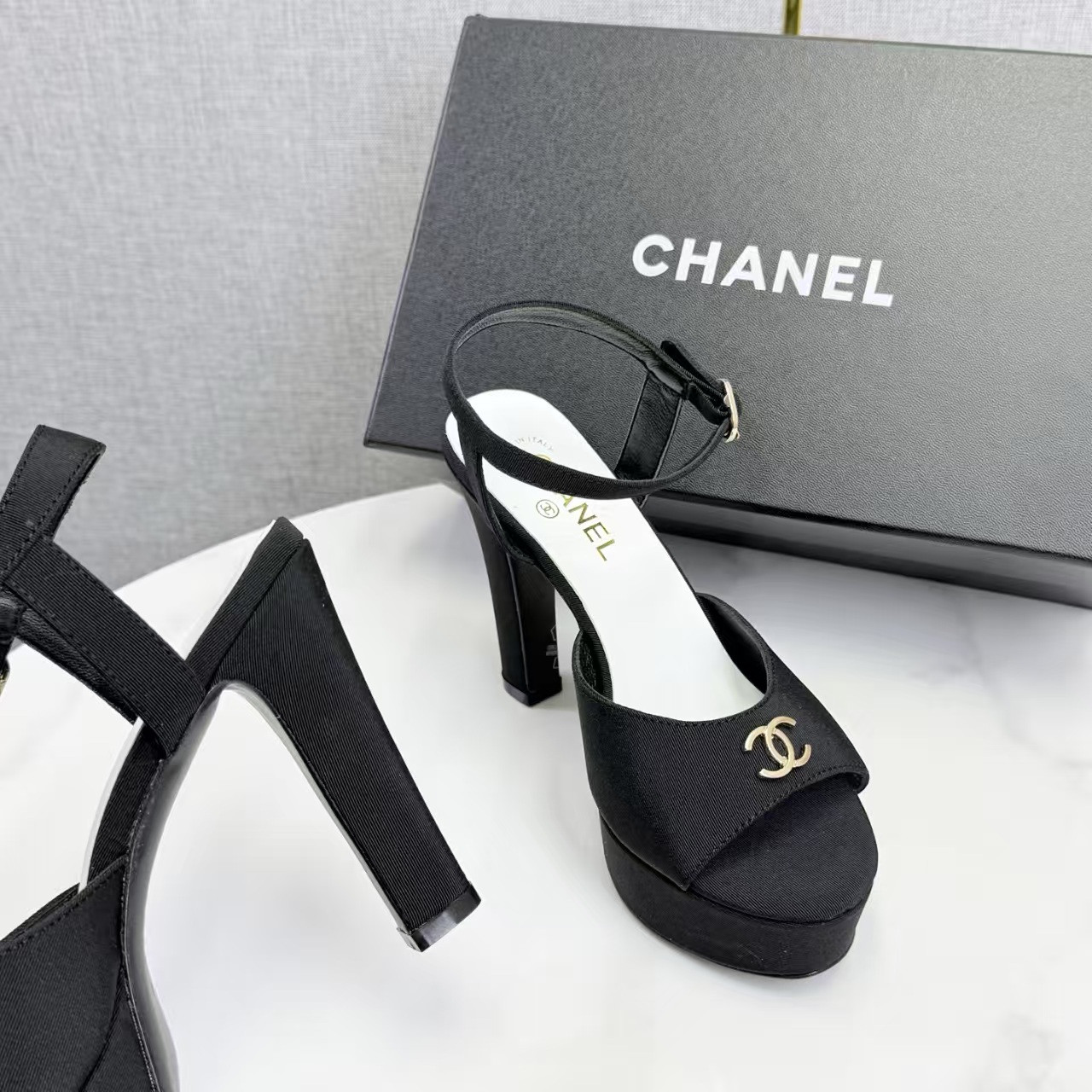 UA Chanel Sandals 11cm Heel