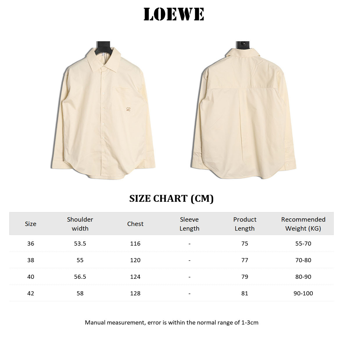 L0ew* anagram long-sleeved shirts