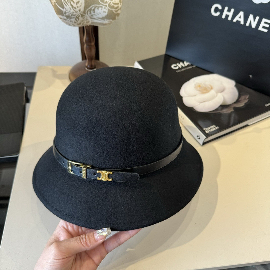Ce1i*e bucket hat 100% wool 57cm head circumference