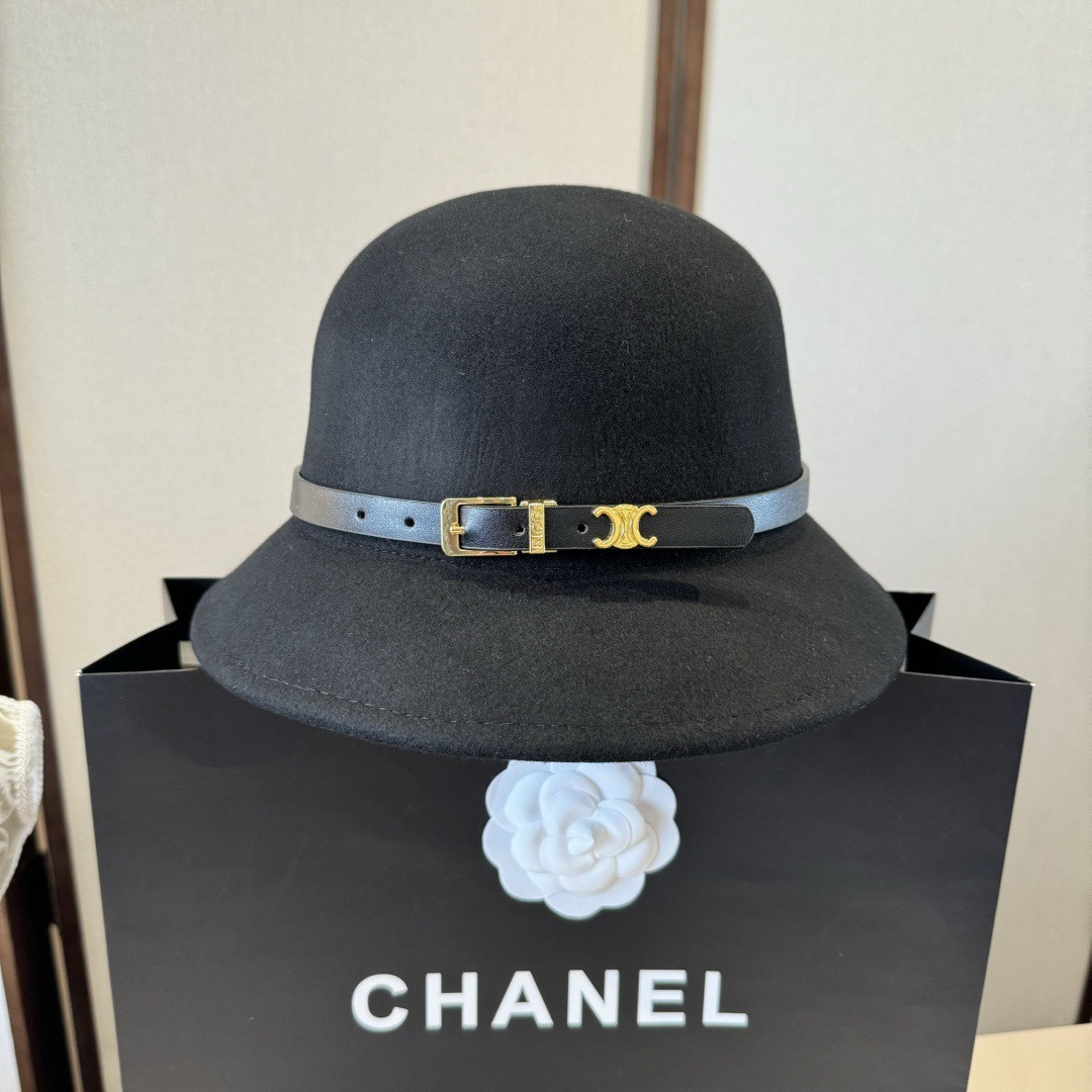 Ce1i*e bucket hat 100% wool 57cm head circumference