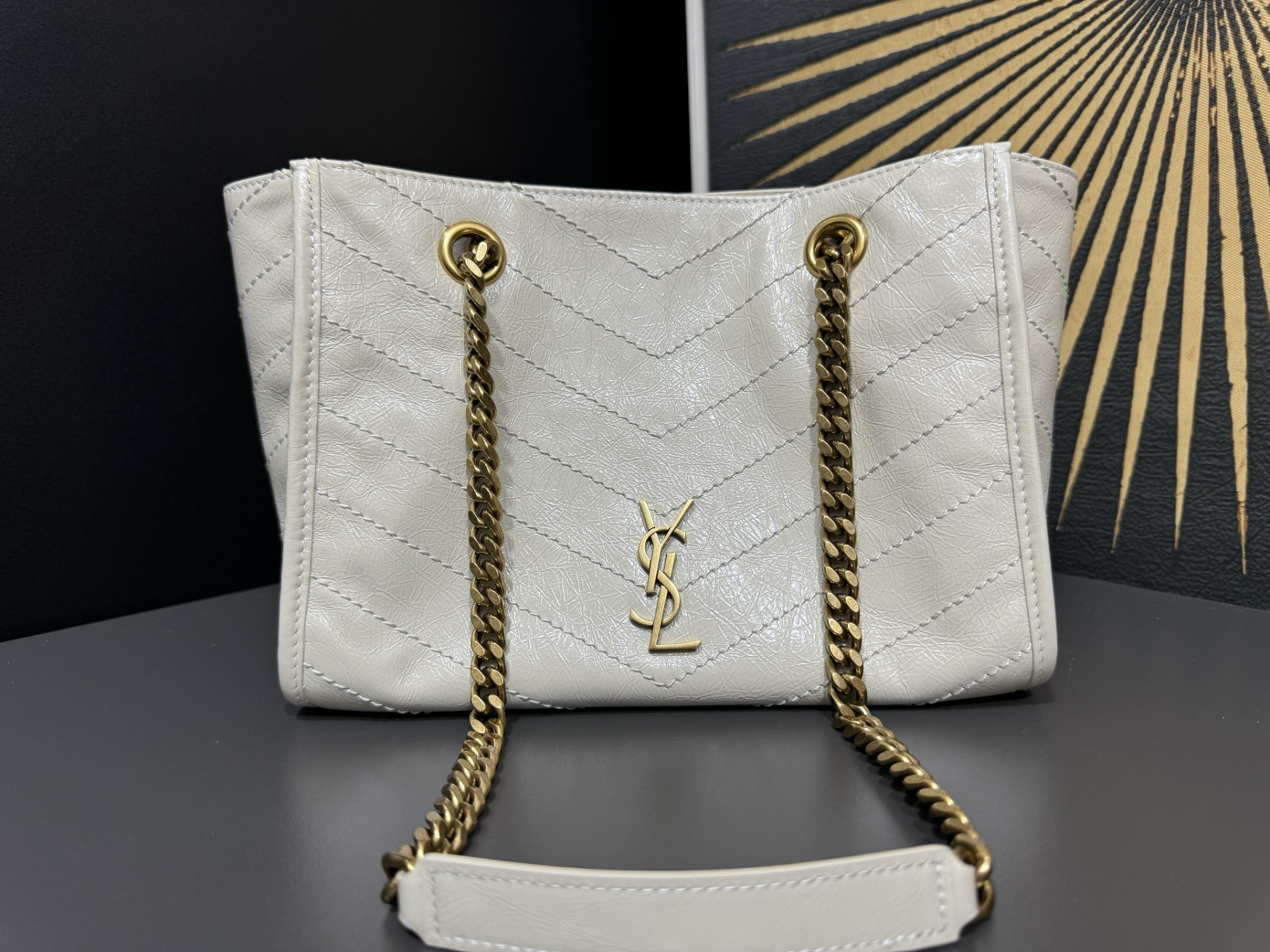 YSL NIKI Small Shopping in Vintage Leather 25x19x10cm