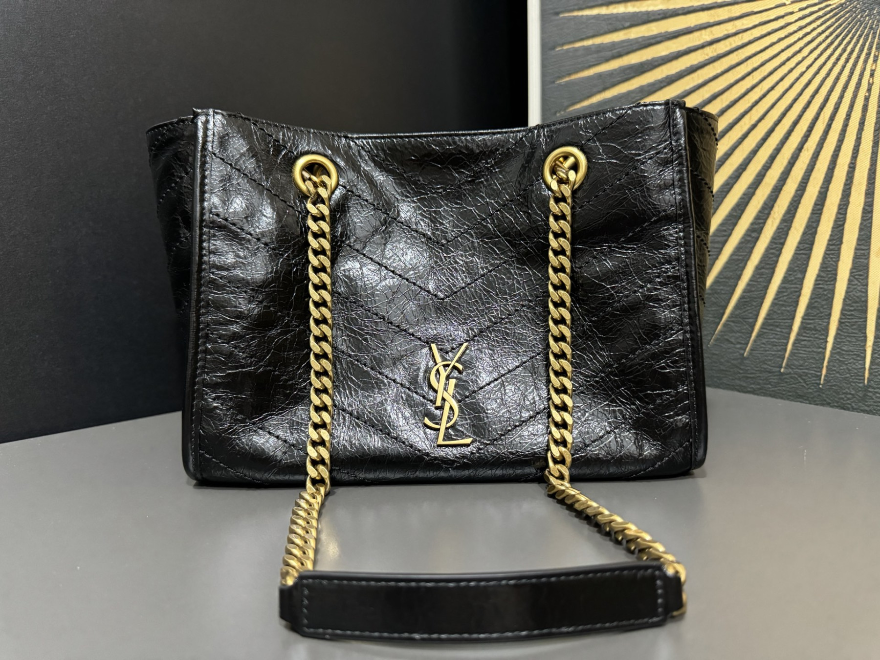 YSL NIKI Small Shopping in Vintage Leather 25x19x10cm