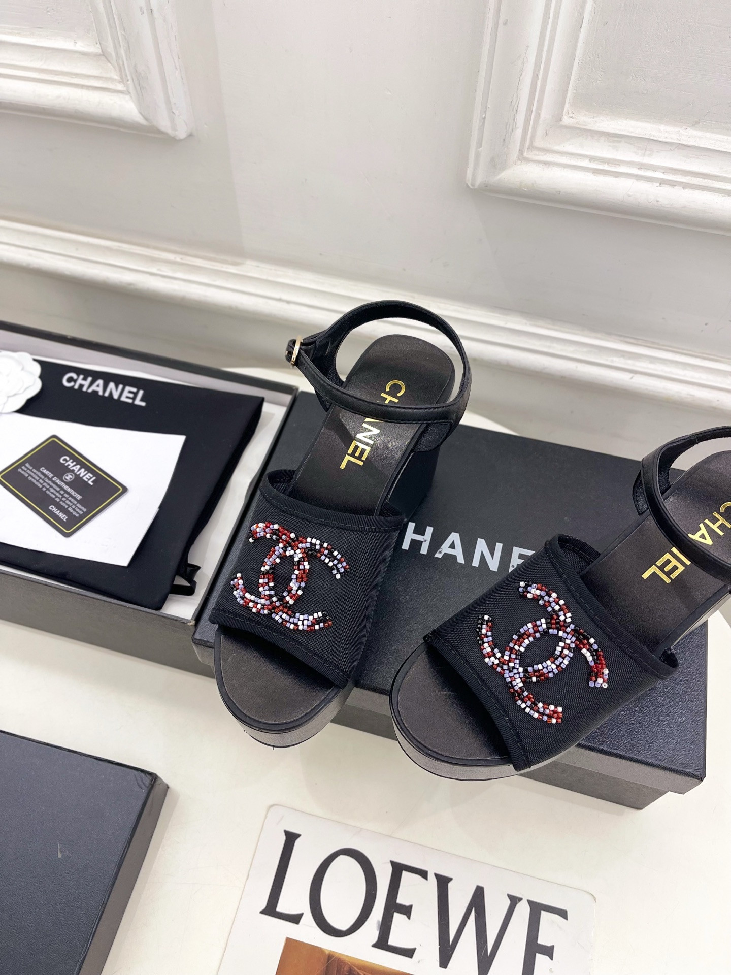 UA Chanel Sandals 9.5cm Heel