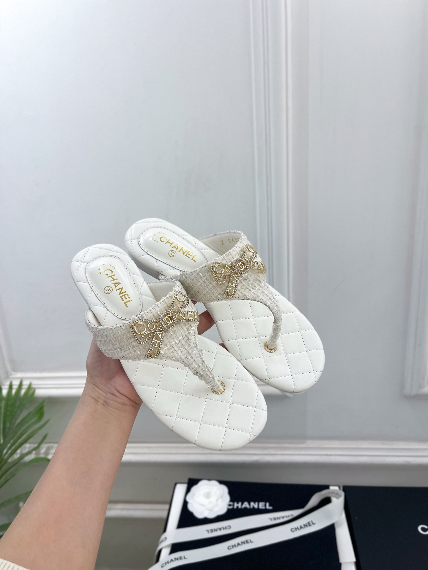 UA Chanel Thongs Sandals