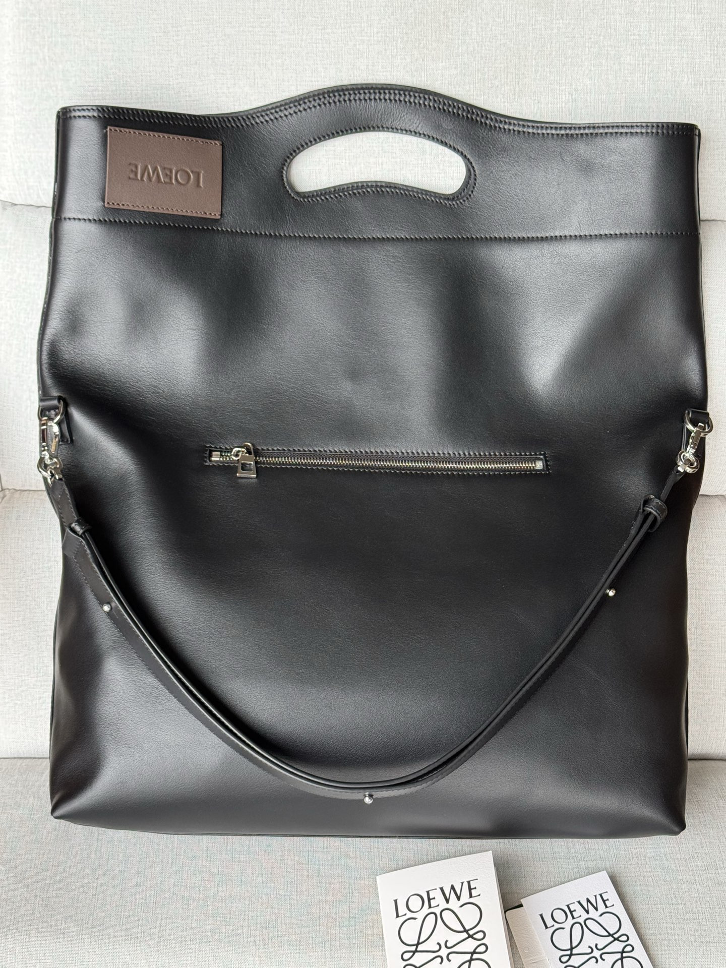 Loewe Bob Folded Tote in Shiny Supple Calfskin