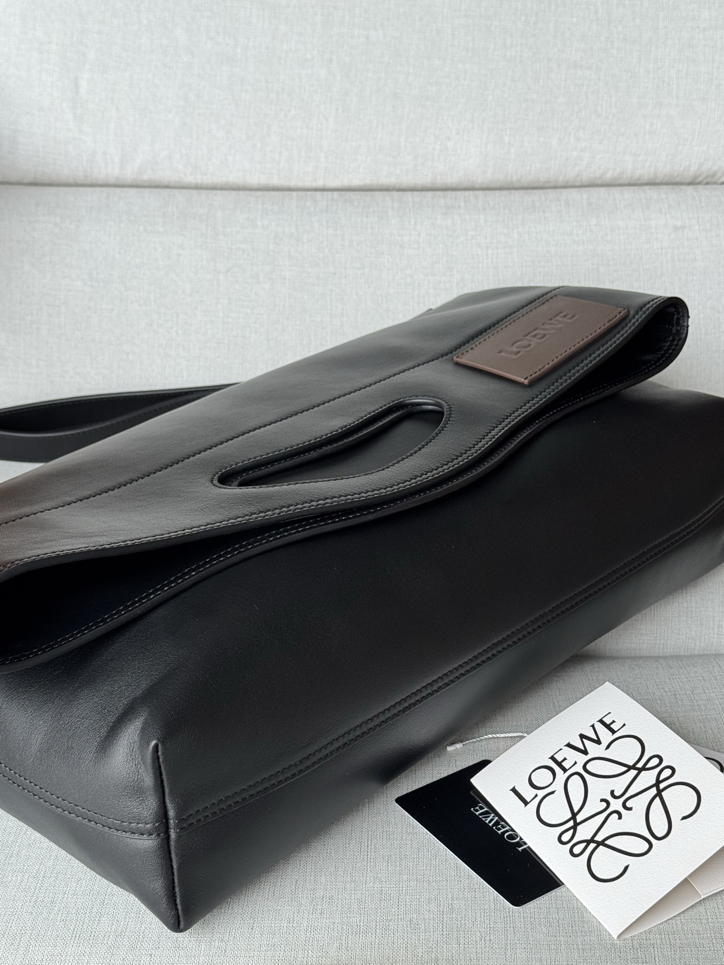 Loewe Bob Folded Tote in Shiny Supple Calfskin