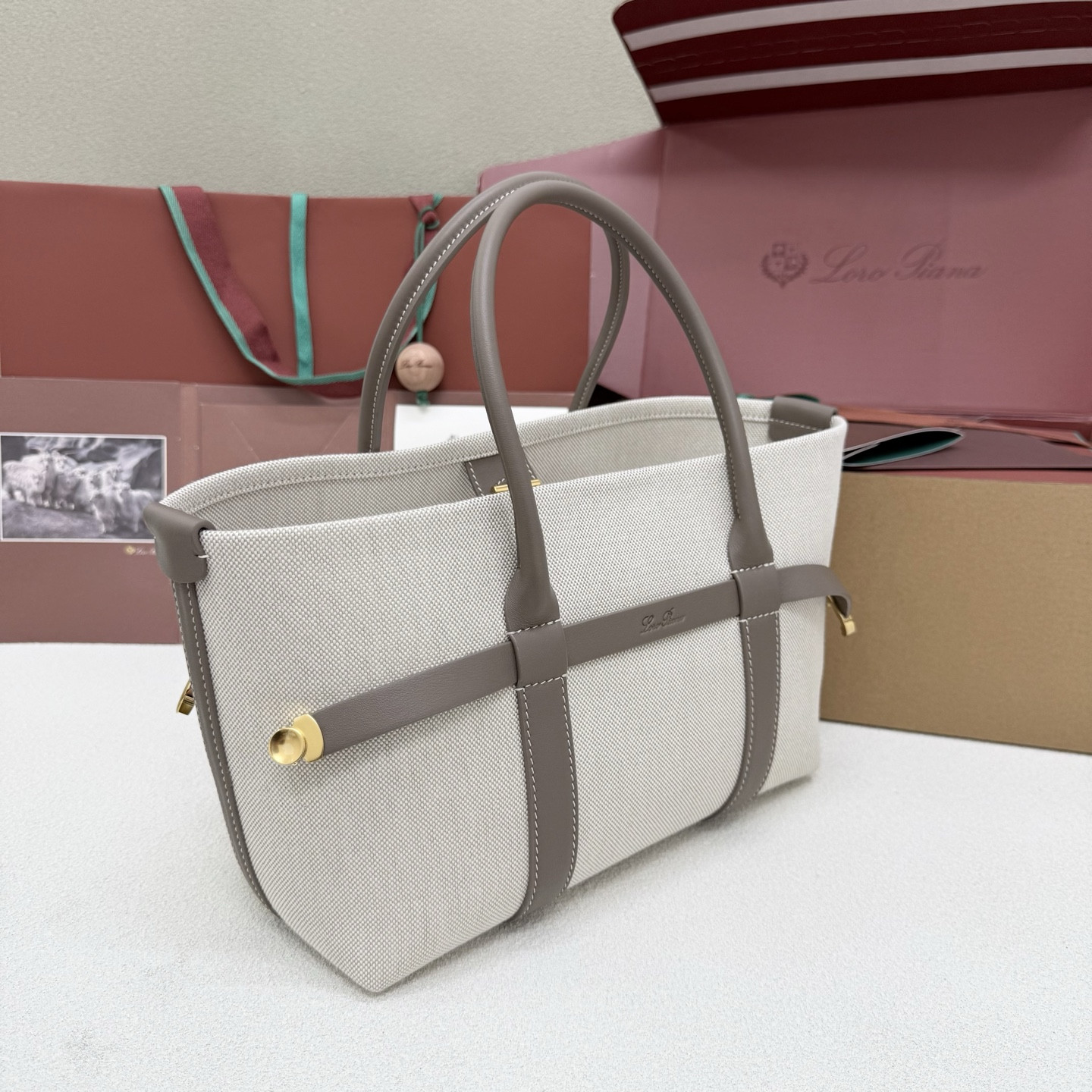 Loro Piana Small Ghiera Shopper 28x19x12cm