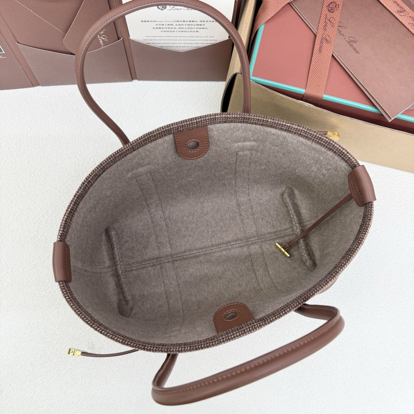 Loro Piana Small Ghiera Shopper 28x19x12cm