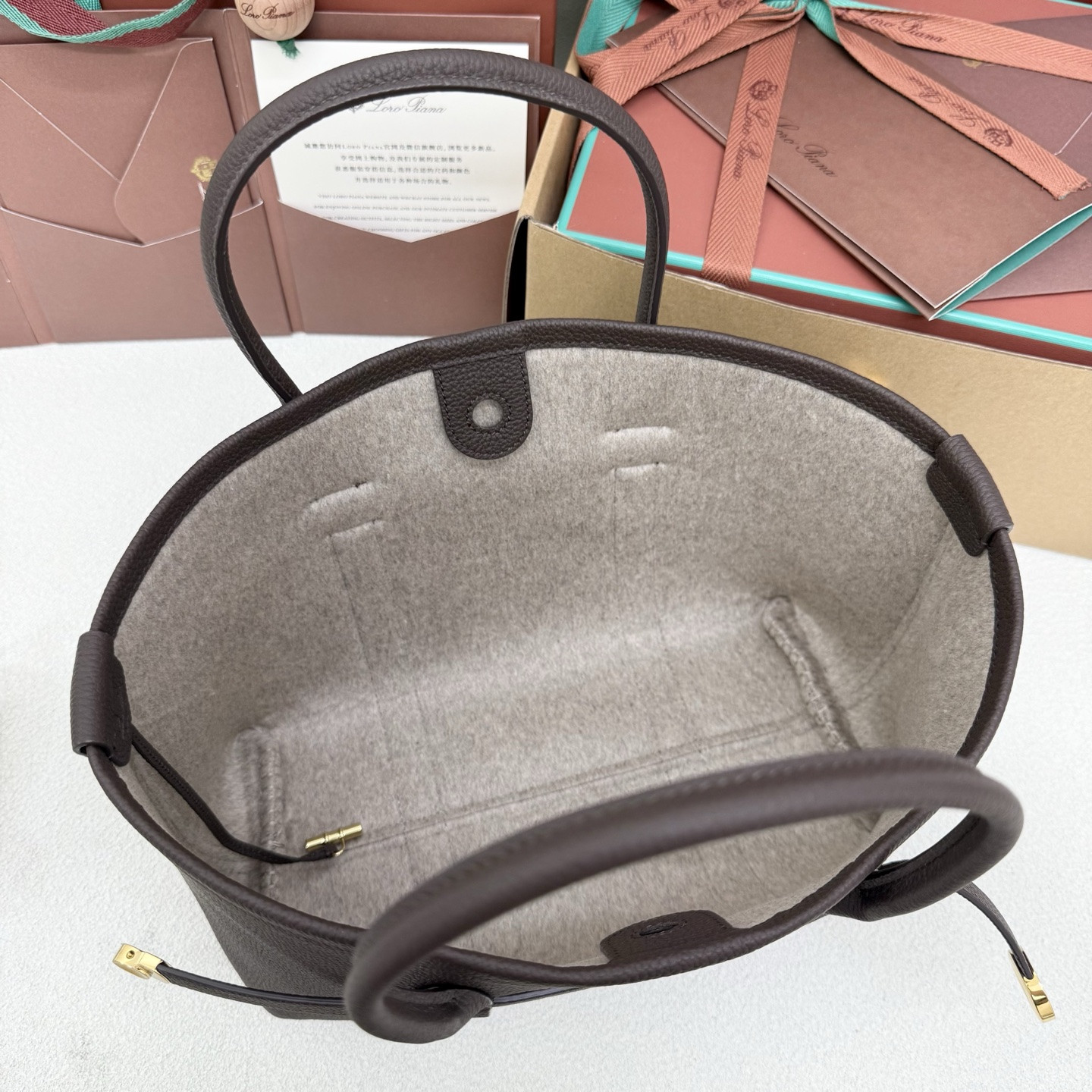 Loro Piana Small Ghiera Shopper 28x19x12cm