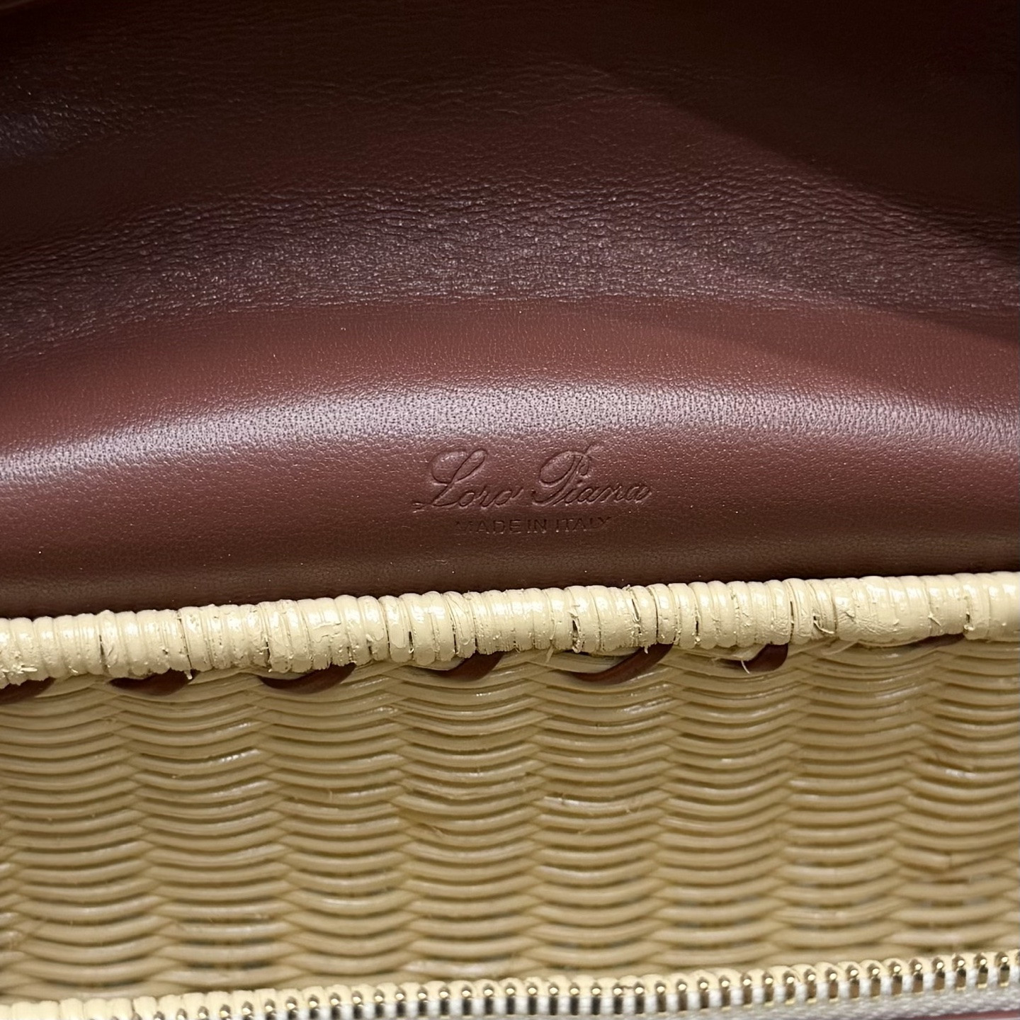 Loro Piana Extra Pocket L19 Wicker Bag 19 x 11.5 x 7cm