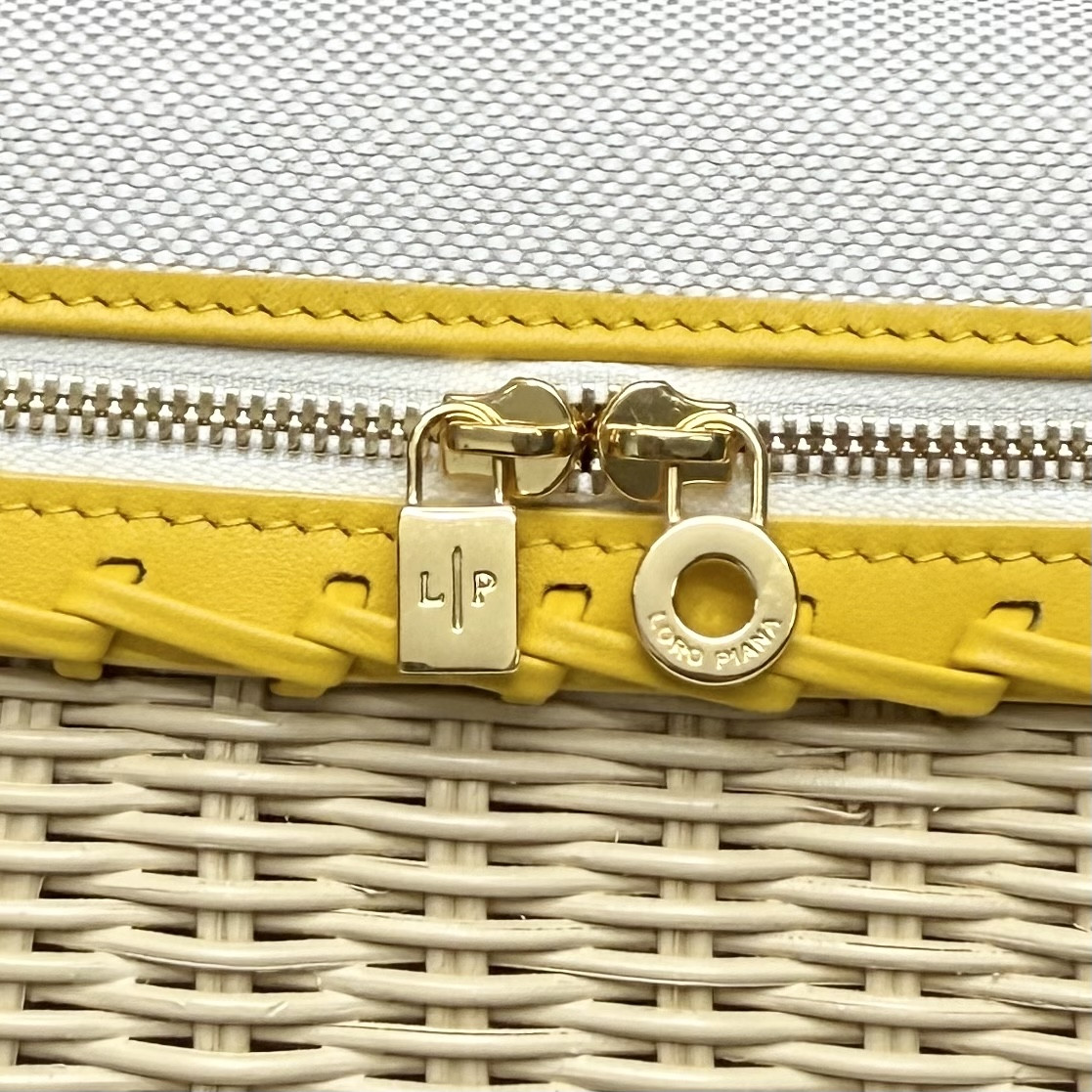 Loro Piana Extra Pocket L19 Wicker Bag 19 x 11.5 x 7cm