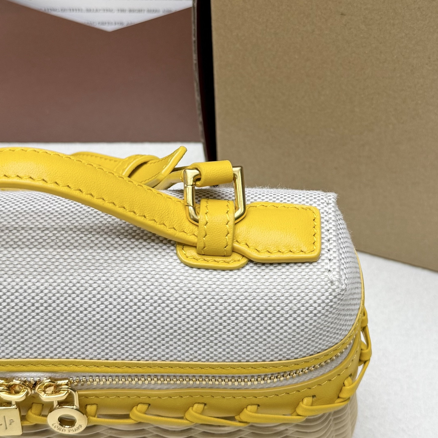 Loro Piana Extra Pocket L19 Wicker Bag 19 x 11.5 x 7cm