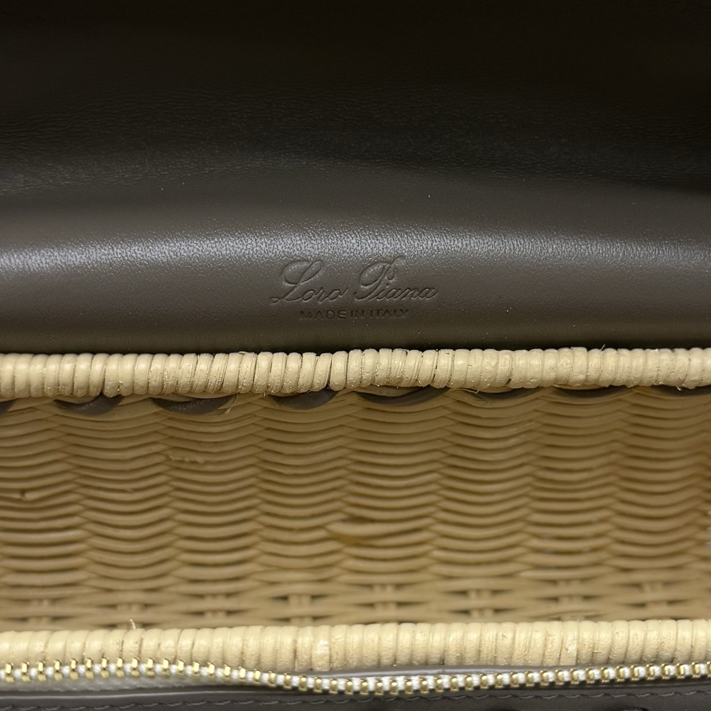 Loro Piana Extra Pocket L19 Wicker Bag 19 x 11.5 x 7cm
