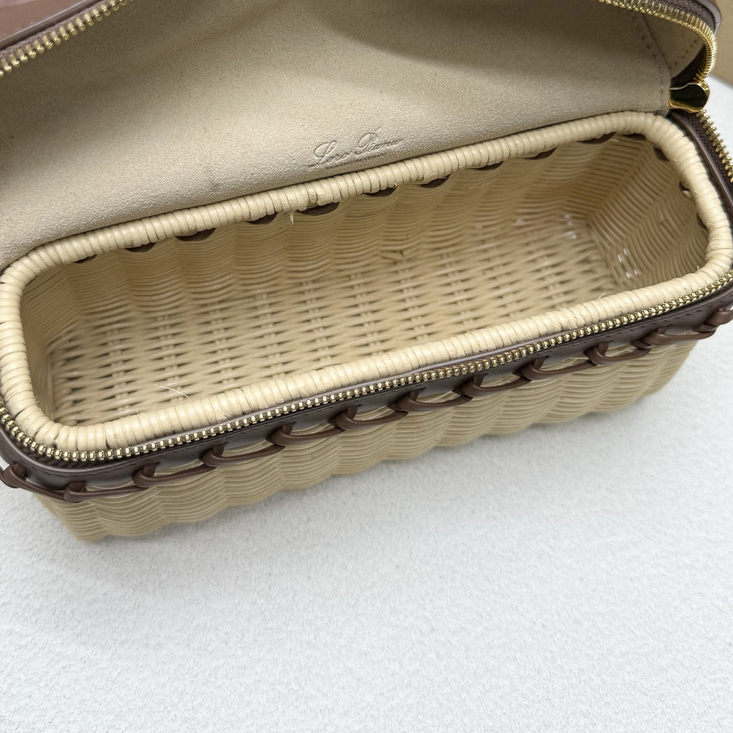 Loro Piana Extra Pocket L19 Wicker Bag 19 x 11.5 x 7cm
