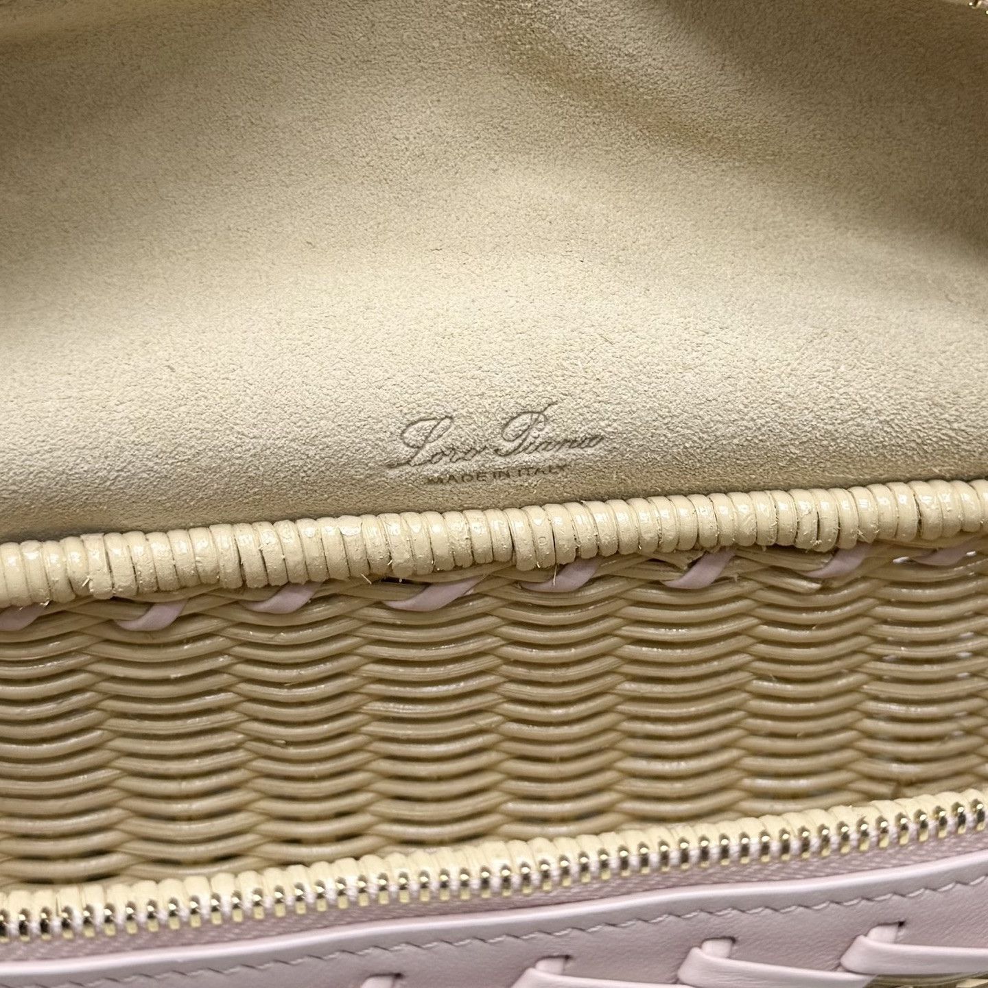 Loro Piana Extra Pocket L19 Wicker Bag 19 x 11.5 x 7cm
