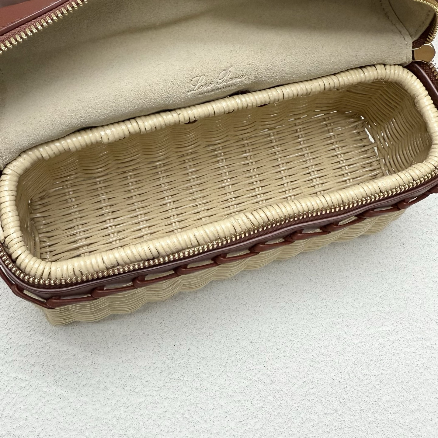 Loro Piana Extra Pocket L19 Wicker Bag 19 x 11.5 x 7cm