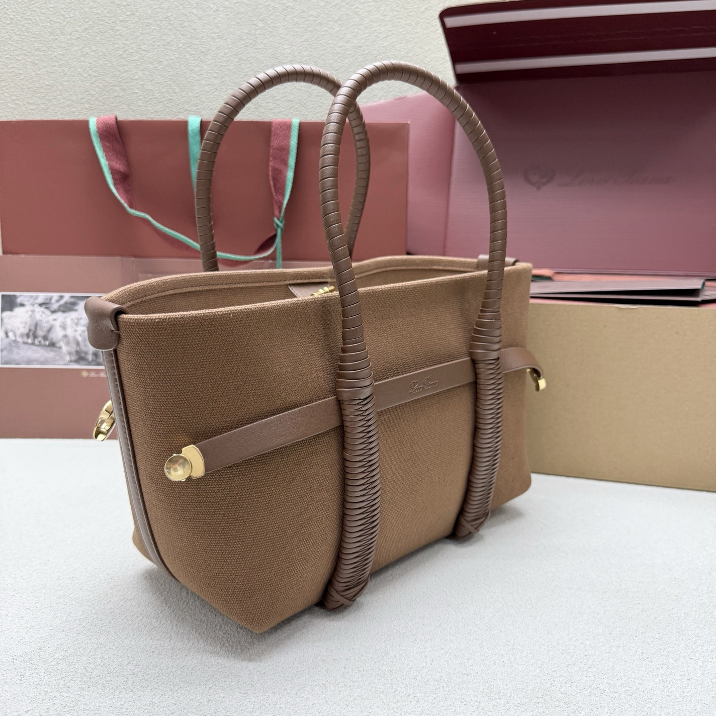 Loro Piana Small Ghiera Shopper 28x19x12cm