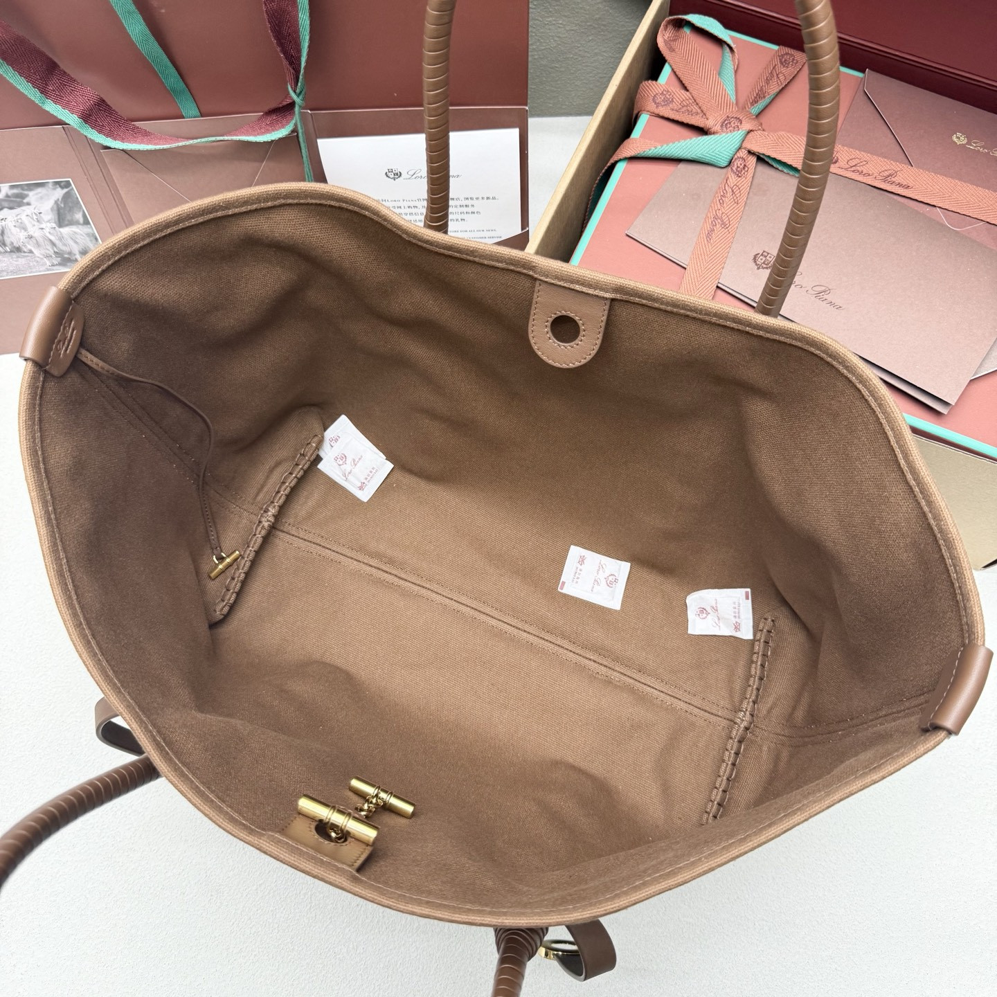 Loro Piana Large Ghiera Shopper 40x26x18cm
